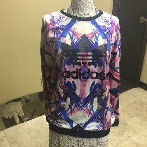 🌺ADIDAS OPTIC BLOOM 🌺 size Large sweatshirt 🌸